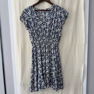 Rails Navy and White Floral Mini Dress